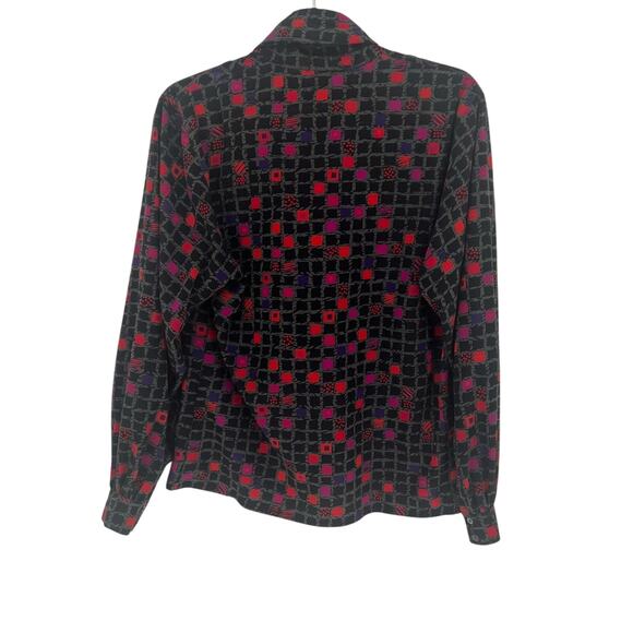 Jaeger Vintage Skirt Set - Size 14 - Black, Red, Purple, Pink - Picture 3 of 11